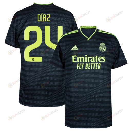 Mariano D?az 24 Real Madrid 2022/23 Third Men Jersey - Black