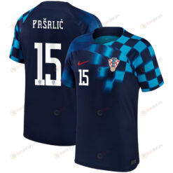 Mario Pa?ali? 15 Croatia National Team 2022-23 Qatar World Cup- Away Youth Jersey