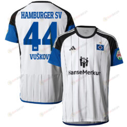 Mario Vu?kovi? 44 Hamburger SV 2023-24 Home Men Jersey - White