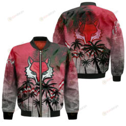 Marist Red Foxes Bomber Jacket 3D Printed Coconut Tree Tropical Grunge