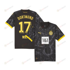 Marius Wolf 17 Borussia Dortmund 2023-24 Away YOUTH Jersey - Black