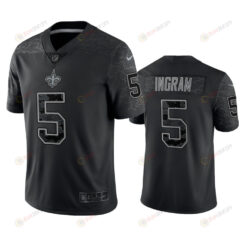 Mark Ingram 5 New Orleans Saints Black Reflective Limited Jersey - Men