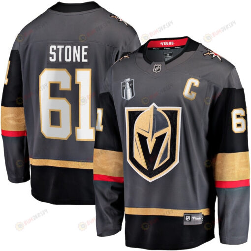 Mark Stone 61 Vegas Golden Knights 2023 Stanley Cup Champions Patch Alternate Breakaway Player Jersey - Black