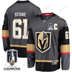 Mark Stone 61 Vegas Golden Knights 2023 Stanley Cup Champions Patch Alternate Breakaway Player Jersey - Black