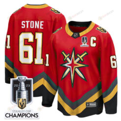 Mark Stone 61 Vegas Golden Knights 2023 Stanley Cup Champions Patch Reverse Editon Jersey - Red
