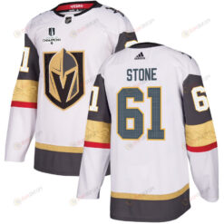 Mark Stone 61 Vegas Golden Knights Stanley Cup 2023 Champions Patch Away Breakaway Men Jersey - White