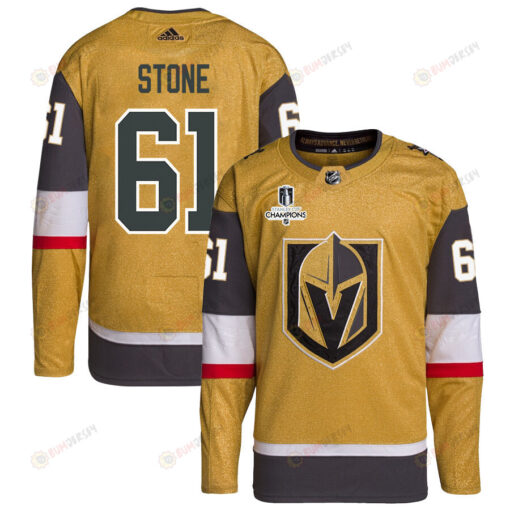 Mark Stone 61 Vegas Golden Knights Stanley Cup 2023 Champions Patch Home Breakaway Men Jersey - Gold