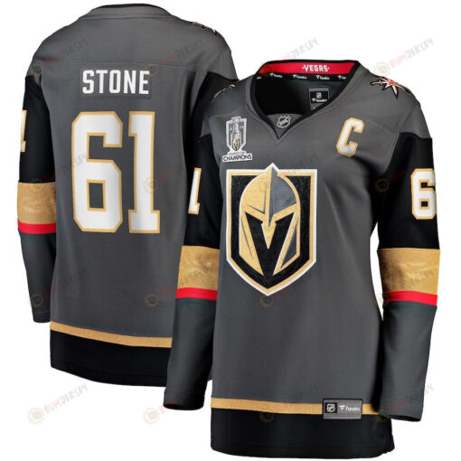Mark Stone 61 Vegas Golden Knights Women's 2023 Stanley Cup Champions Alternate Breakaway Jersey - Black