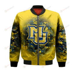 Marquette Golden Eagles Bomber Jacket 3D Printed Camouflage Vintage