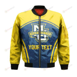 Marquette Golden Eagles Bomber Jacket 3D Printed Custom Text And Number Curve Style Sport