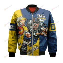 Marquette Golden Eagles Bomber Jacket 3D Printed Football