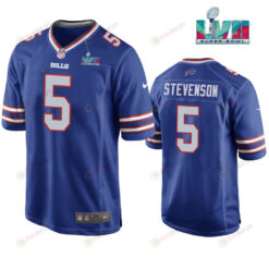 Marquez Stevenson 5 Buffalo Bills Super Bowl LVII Logo Game Player Men Jersey - Royal Jersey