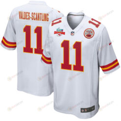 Marquez Valdes-Scantling 11 Kansas City Chiefs Super Bowl LVII Champions 3 Stars Men's Jersey - White