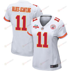 Marquez Valdes-Scantling 11 Kansas City Chiefs Super Bowl LVII Champions 3 Stars WoMen's Jersey - White