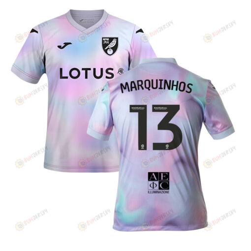 Marquinhos 13 Norwich City 2022-23 Third Jersey - Tie-dye