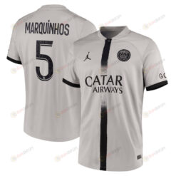 Marquinhos 5 Paris Saint-Germain 2022/23 Away Breathe Stadium Men Jersey - Black