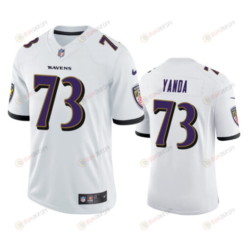 Marshal Yanda 73 Baltimore Ravens White Vapor Limited Jersey
