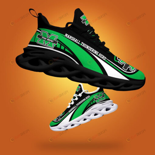 Marshall Thundering Herd Logo Curve Line Pattern 3D Max Soul Sneaker Shoes