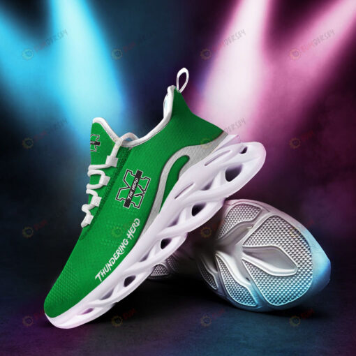 Marshall Thundering Herd Logo Pattern 3D Max Soul Sneaker Shoes In Green