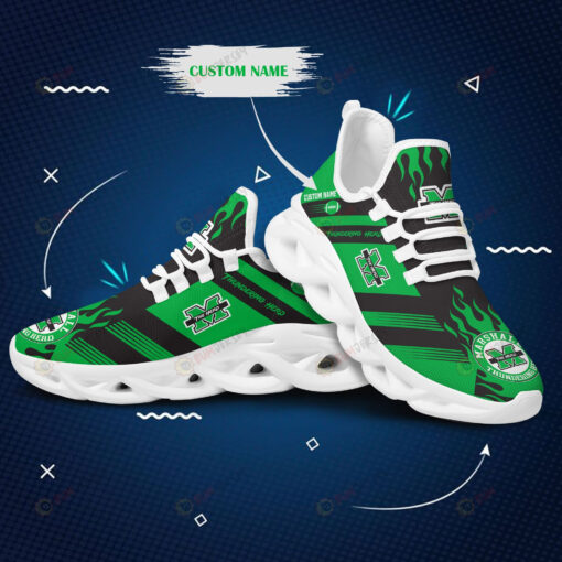 Marshall Thundering Herd Logo Pattern Custom Name 3D Max Soul Sneaker Shoes