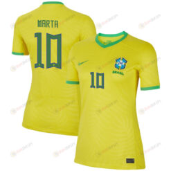 Marta 10 Brazil Women's National Team 2023-24 World Cup Home Women Jersey