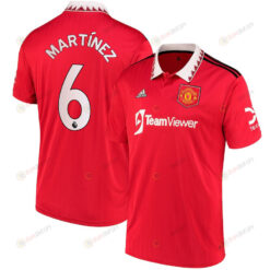 Martinez 6 Manchester United 2022/23 Home Player Jersey - Red