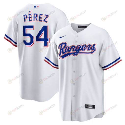 Mart?n P?rez 54 Texas Rangers Home Men Jersey - White