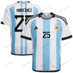 Mart?nez 25 Argentina National Team Qatar World Cup 2022-23 Home Jersey