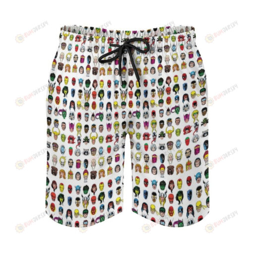 Marvel Comic Characters Pattern Hawaiian Shorts Summer Shorts Men Shorts - Print Shorts