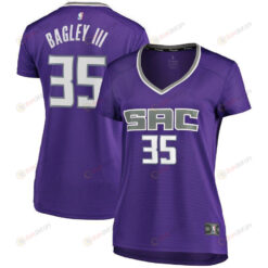 Marvin Bagley Iii Sacramento Kings Women's Fast Break Player Jersey - Icon Edition - Purple