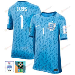 Mary Earps 1 England 1 Star FIFA Patch Women's National Team 2023-24 World Cup Away Jersey