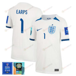 Mary Earps 1 England 1 Star FIFA Patch Women's National Team 2023-24 World Cup Home Jersey