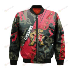 Maryland Terrapins Bomber Jacket 3D Printed Sport Style Keep Go on