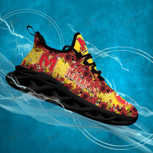 Maryland Terrapins Logo Flower Pattern 3D Max Soul Sneaker Shoes