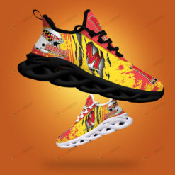 Maryland Terrapins Logo Torn And Splatter Pattern 3D Max Soul Sneaker Shoes