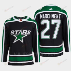 Mason Marchment 27 Reverse Retro 2.0 2022 Dallas Stars Black Jersey Pro Primegreen