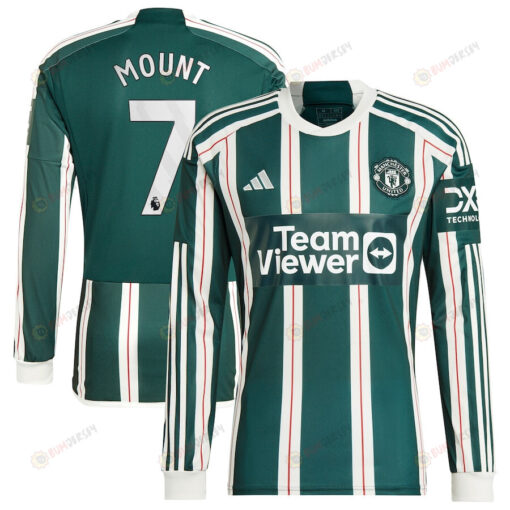 Mason Mount 7 Manchester United 2023/24 Away Long Sleeve Men Jersey - Green