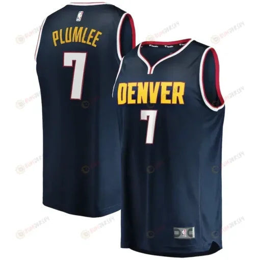 Mason Plumlee Denver Nuggets Fast Break Road Player Jersey - Navy