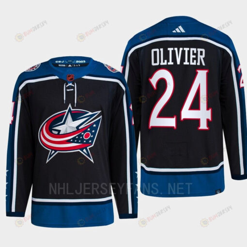 Mathieu Olivier 24 Reverse Retro 2.0 2022 Columbus Blue Jackets Navy Jersey Primegreen