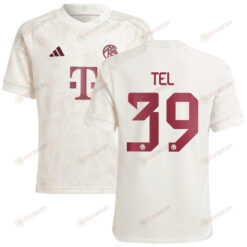 Mathys Tel 39 Bayern Munich 2023/24 Third Youth Jersey - White