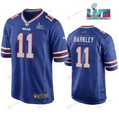 Matt Barkley 11 Buffalo Bills Super Bowl LVII Logo Game Player Men Jersey - Royal Jersey