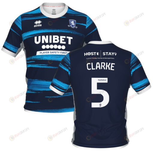 Matt Clarke 5 Middlesbrough 2022-23 Away Jersey - Navy/Blue