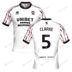 Matt Clarke 5 Middlesbrough 2022-23 Third Jersey - White