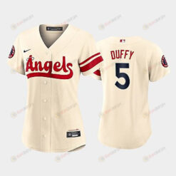 Matt Duffy 5 Los Angeles Angels Matt Duffy 2022-23 City Connect Cream Women's Jersey