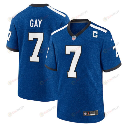 Matt Gay 7 Indianapolis Colts Indiana Nights Alternate Game Men Jersey - Royal