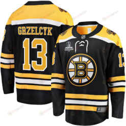 Matt Grzelcyk 13 Boston Bruins Stanley Cup 2023 Playoffs Patch Home Breakaway Men Jersey - Black