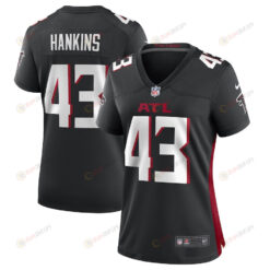 Matt Hankins Atlanta Falcons Women's Game Player Jersey - Black