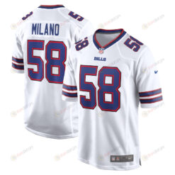Matt Milano 58 Buffalo Bills Away Game Player Jersey - White