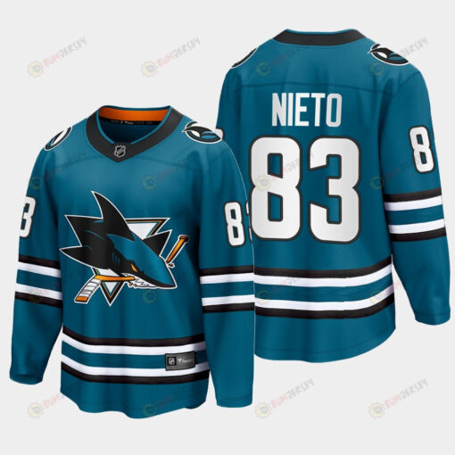 Matt Nieto 83 San Jose Sharks 2022-23 Home The Evolve Teal Jersey