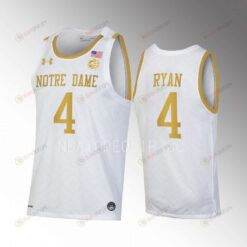 Matt Ryan 4 Notre Dame Fighting Irish White Jersey Alumni Basketball